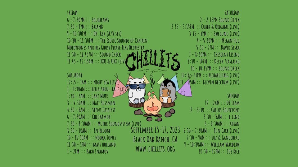 Musicians onstage at chillits
